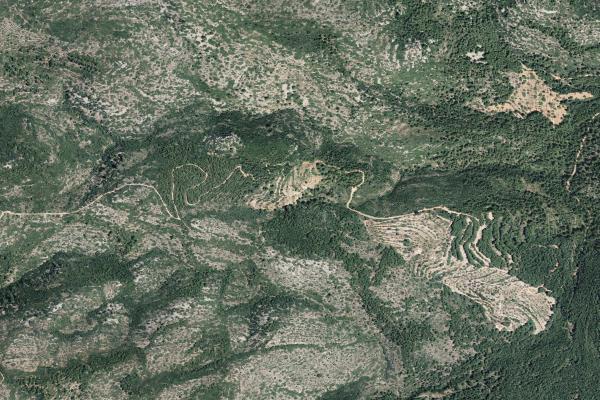 Vista aérea de vivienda en La Vall D'uixo (Castellón/Castelló)