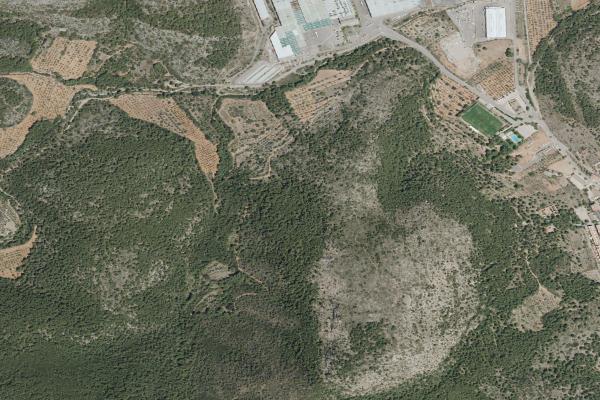 Vista aérea de vivienda en Cabanes (Castellón/Castelló)