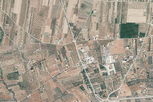 Vista aérea de vivienda en Cabanes (Castellón/Castelló)