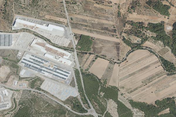 Vista aérea de vivienda en Cabanes (Castellón/Castelló)