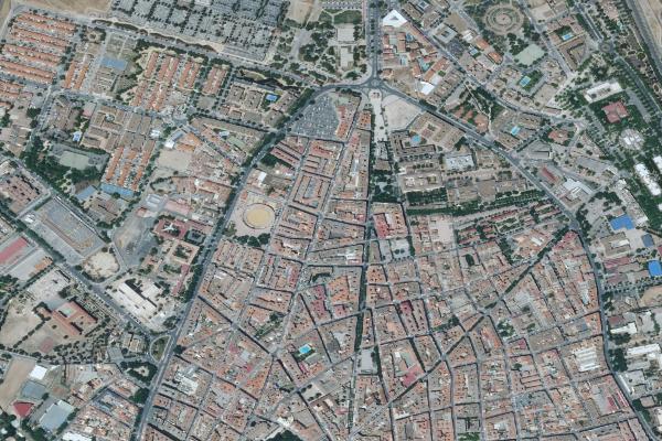 Vista aérea de garaje en Campo de Criptana (Ciudad Real)