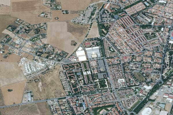 Vista aérea de vivienda en Puertollano (Ciudad Real)
