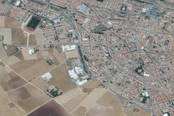 Vista aérea de vivienda en Puertollano (Ciudad Real)