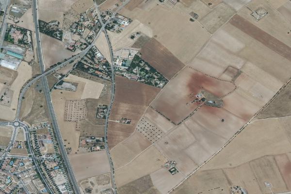 Vista aérea de vivienda en Valdepeñas (Ciudad Real)