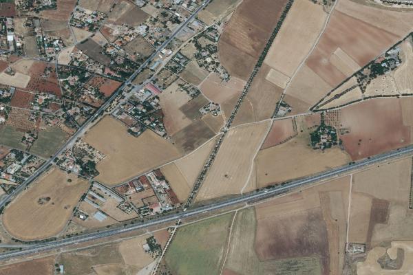 Vista aérea de vivienda en Malagon (Ciudad Real)