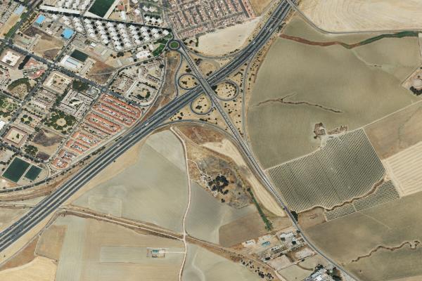 Vista aérea de vivienda en La Coronada (Córdoba)