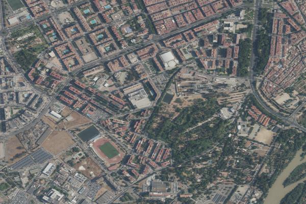 Vista aérea de vivienda en Bujalance (Córdoba)