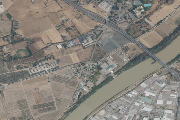 Vista aérea de vivienda en Palma del Rio (Córdoba)