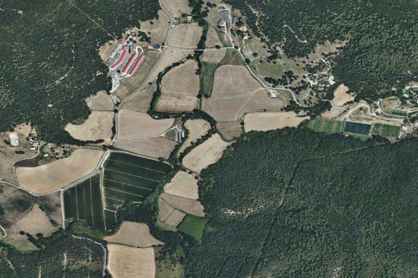 Vista aérea de solar en Llagostera (Girona)