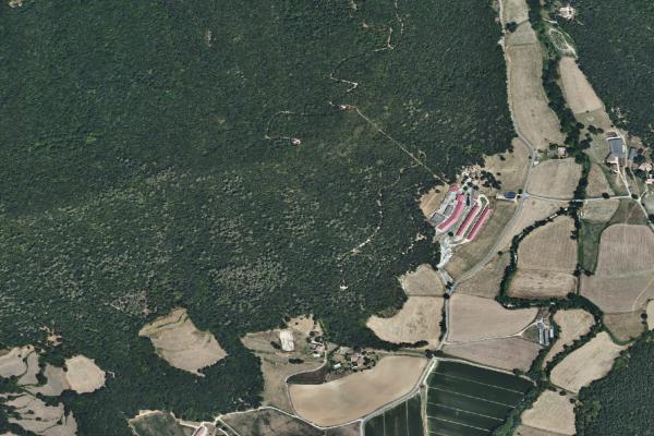 Vista aérea de vivienda en Blanes (Girona)