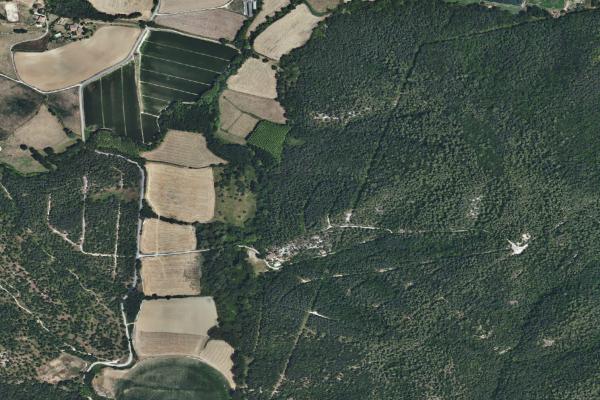 Vista aérea de vivienda en Roses (Girona)