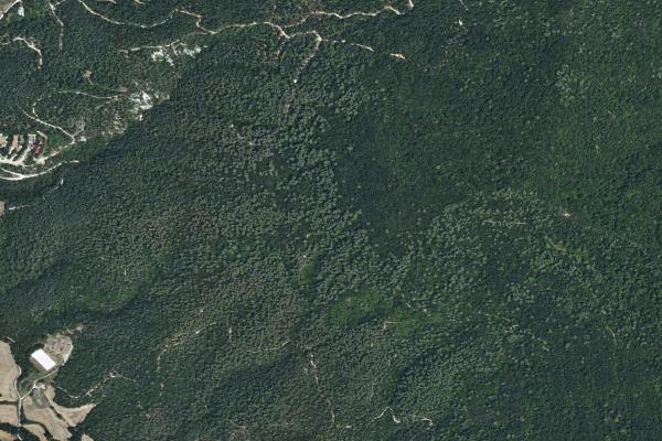Vista aérea de finca rústica en Batet de la Serra (Olot) (Girona)