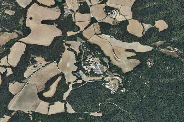 Vista aérea de vivienda en Sant Felilu de Guixols (Girona)