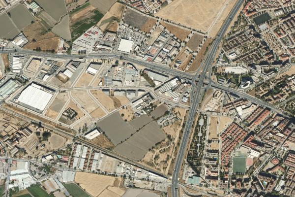 Vista aérea de vivienda en Cenes de la Vega (Granada)