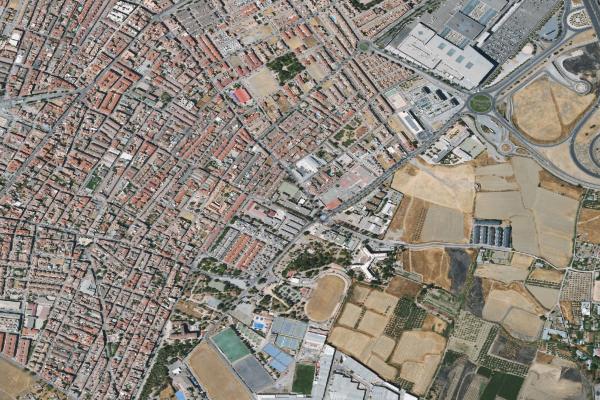 Vista aérea de vivienda en Granada (Granada)