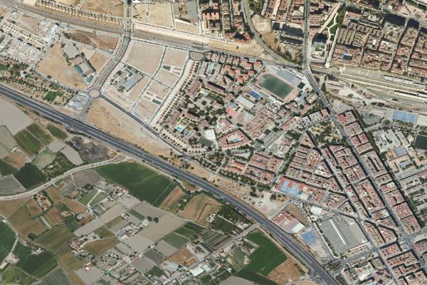 Vista aérea de vivienda en Granada (Granada)