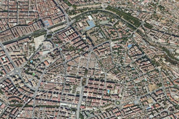 Vista aérea de vivienda en Motril (Granada)