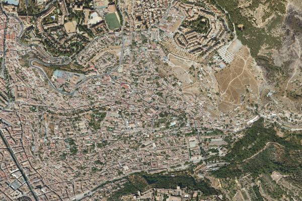 Vista aérea de garaje en La Zubia (Granada)
