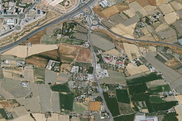 Vista aérea de garaje en La Zubia (Granada)