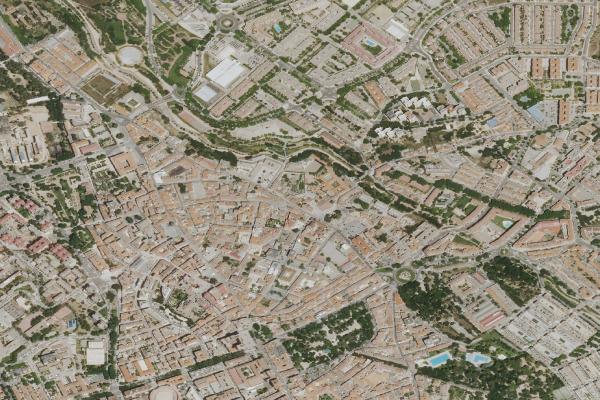 Vista aérea de vivienda en Illana (Guadalajara)