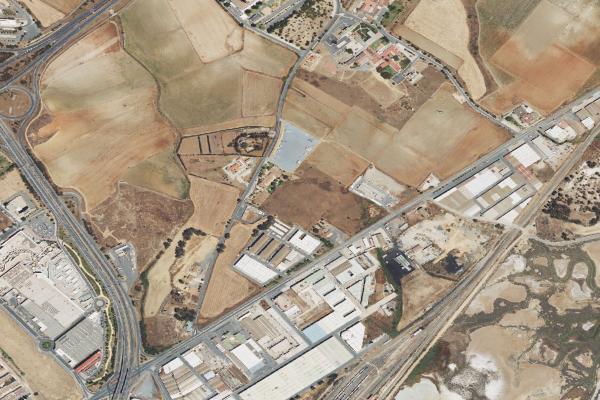Vista aérea de vivienda en Punta Umbría (Huelva)