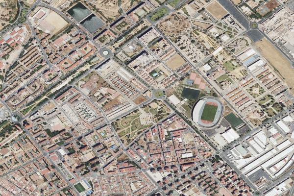 Vista aérea de vivienda en Huelva (Huelva)