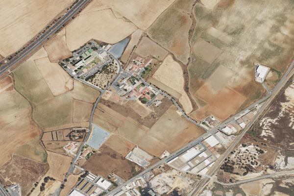 Vista aérea de vivienda en Cartaya (Huelva)