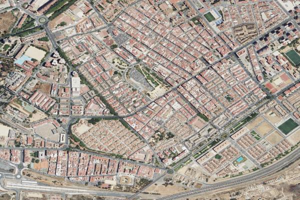 Vista aérea de vivienda en Huelva (Huelva)
