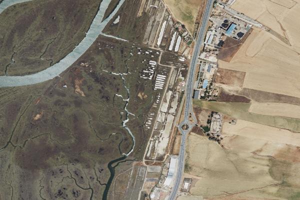 Vista aérea de vivienda en Aljaraque (Huelva)