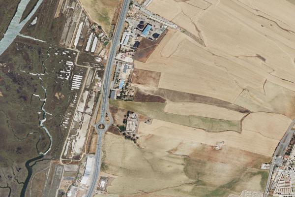 Vista aérea de vivienda en Huelva (Huelva)