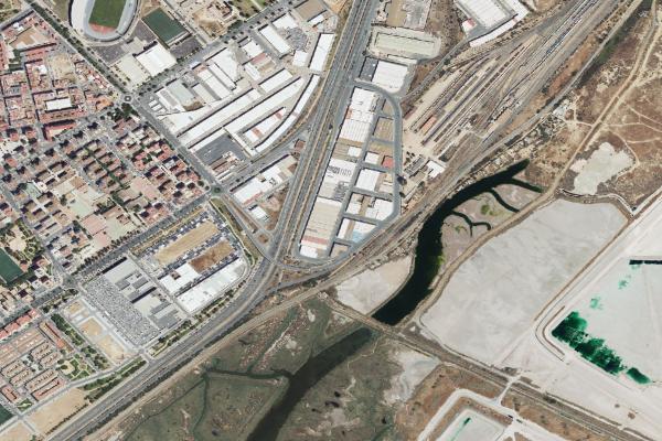 Vista aérea de vivienda en Lepe (Huelva)
