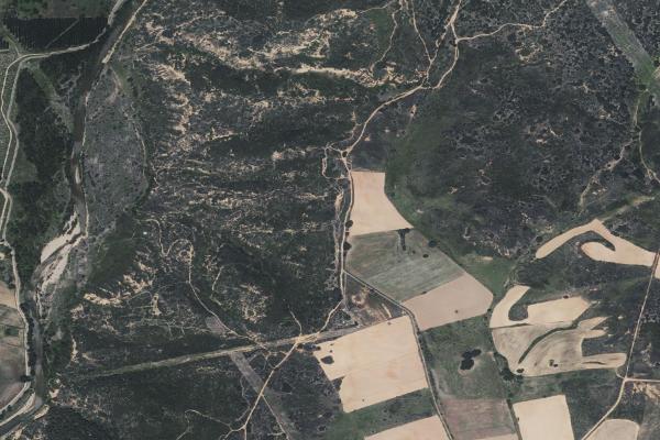 Vista aérea de solar en Santibañez del Porma (León)