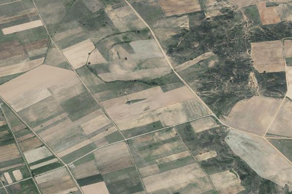 Vista aérea de vivienda en Valdevimbre (León)