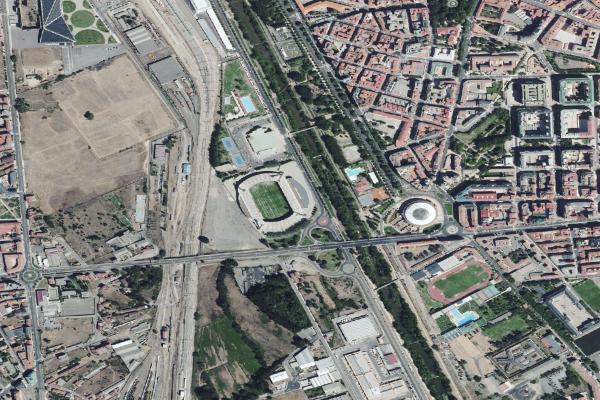 Vista aérea de vivienda en Castropodame (León)