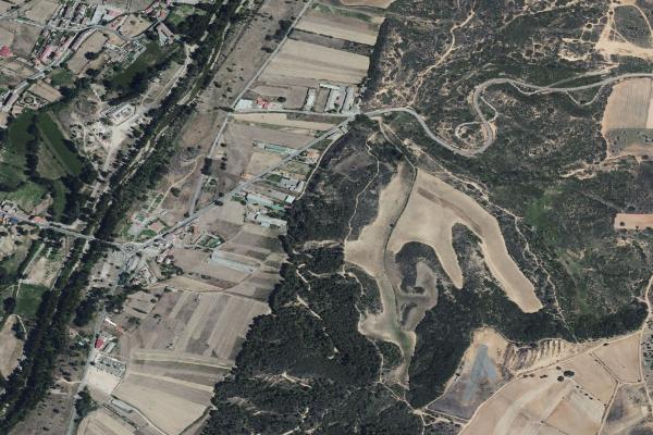 Vista aérea de vivienda en Pobladura del Bernesga (León)