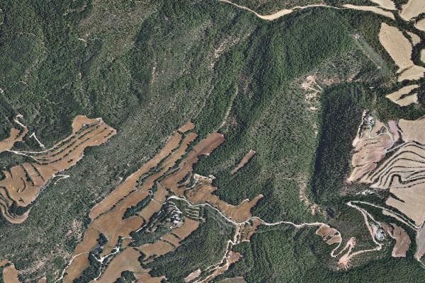 Vista aérea de vivienda en Lleida (Lleida)