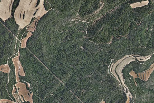 Vista aérea de vivienda en Bellver de Cerdanya (Lleida)