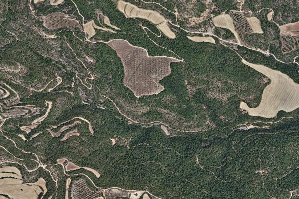Vista aérea de garaje en Roselló (Lleida)