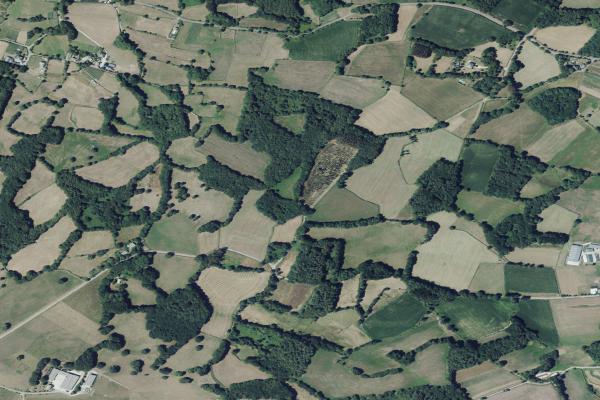 Vista aérea de vivienda en Monforte de Lemos (Lugo)