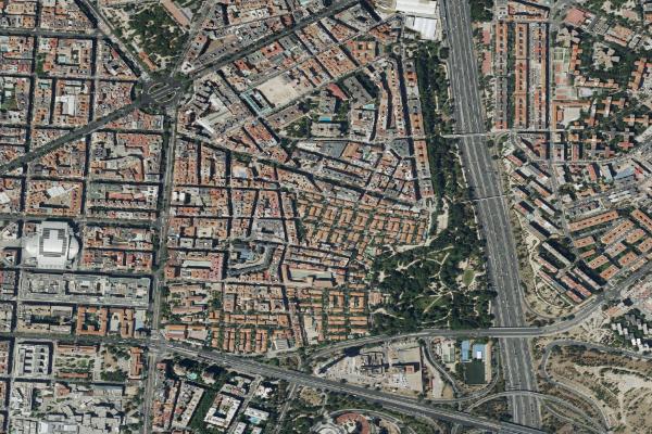 Vista aérea de vivienda en Fuenlabrada (Madrid)