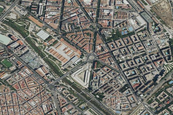 Vista aérea de garaje en San Sebastian de los Reyes (Madrid)