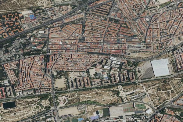 Vista aérea de garaje en Humanes de Madrid (Madrid)