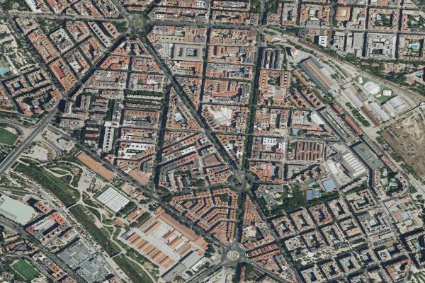 Vista aérea de local comercial en Madrid (Madrid)