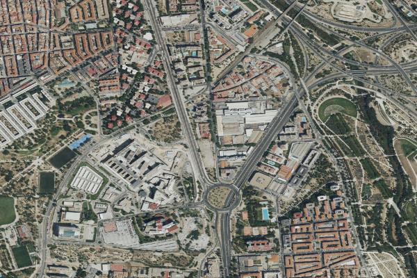 Vista aérea de vivienda en Madrid (Madrid)