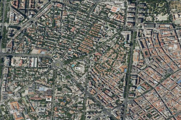Vista aérea de inmueble en Coslada (Madrid)