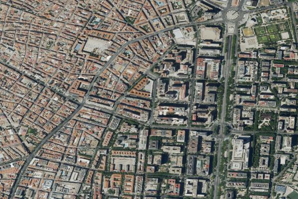 Vista aérea de inmueble en Coslada (Madrid)