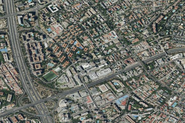 Vista aérea de inmueble en Coslada (Madrid)