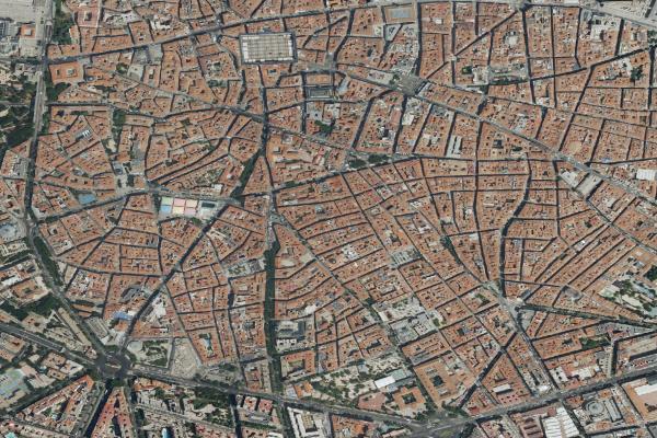 Vista aérea de inmueble en Coslada (Madrid)