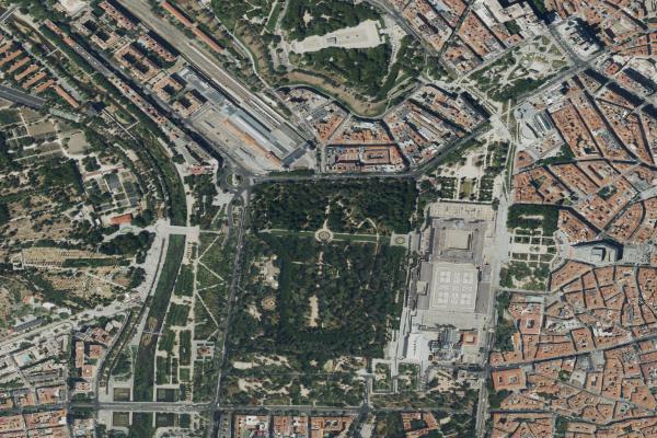 Vista aérea de vivienda en Mejorada del Campo (Madrid)