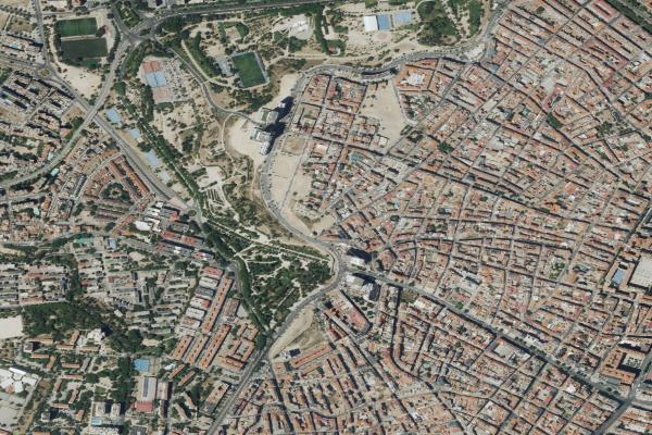 Vista aérea de vivienda en Mejorada del Campo (Madrid)